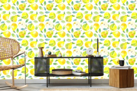 Tapeta Do Kuchni, Jadalni, Owoce, Liście