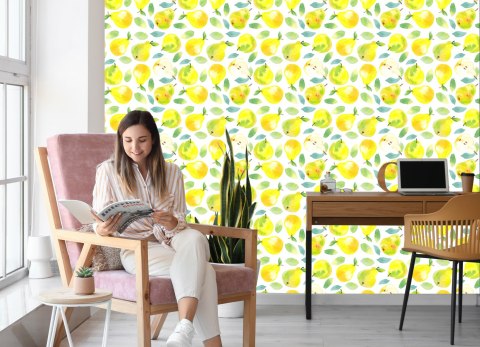 Tapeta Do Kuchni, Jadalni, Owoce, Liście