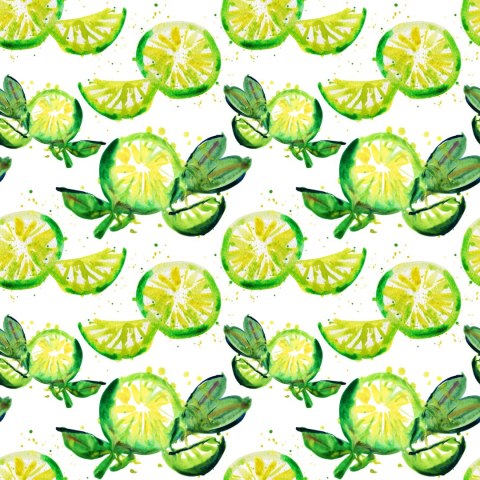 Tapeta Do Kuchni, Owoce, Limonki, Liście