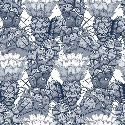 Tapeta Kaktusy Z Kwiatami