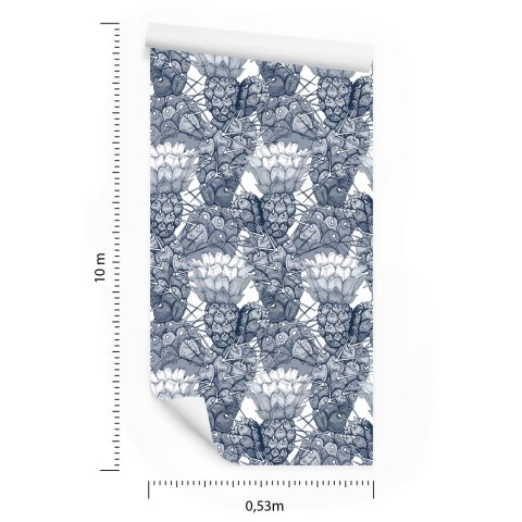 Tapeta Kaktusy Z Kwiatami