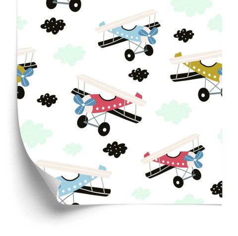 Tapeta Kolorowe Bajkowe Samoloty