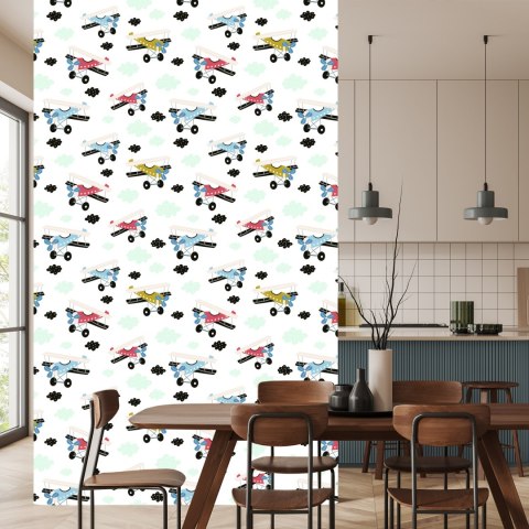 Tapeta Kolorowe Bajkowe Samoloty