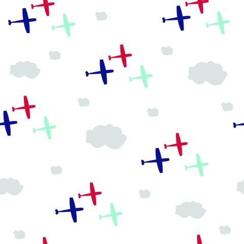 Tapeta Kolorowe Samoloty I Chmury