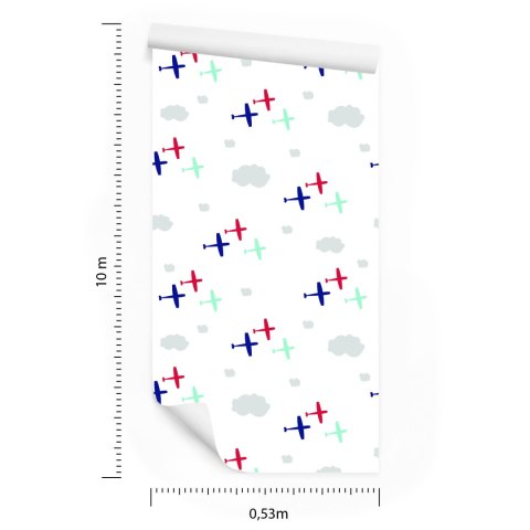 Tapeta Kolorowe Samoloty I Chmury