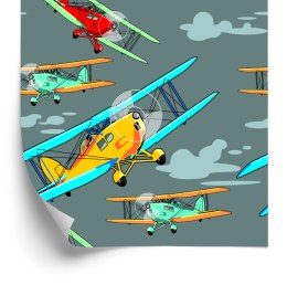 Tapeta Kolorowe Samoloty Retro