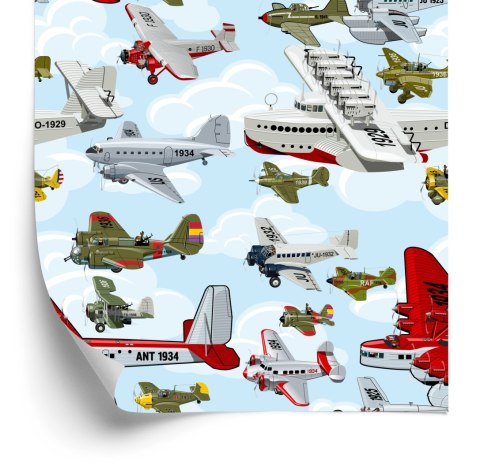 Tapeta Kolorowe Samoloty Vintage