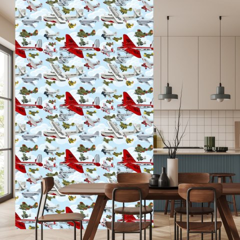 Tapeta Kolorowe Samoloty Vintage