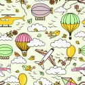 Tapeta Kolorowe Samoloty Z Balonami