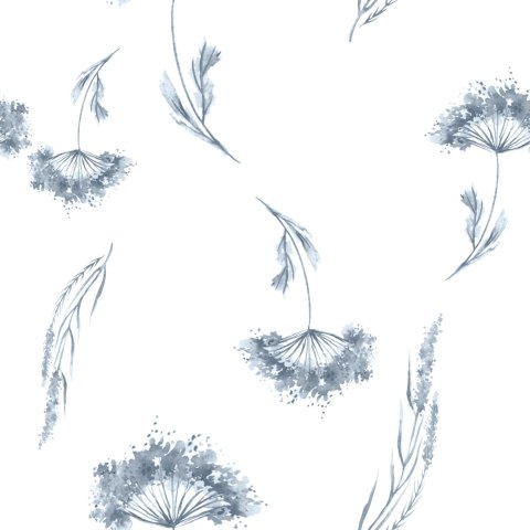 Tapeta Kwiaty Polne Malowane Akwarelą