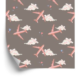 Tapeta Różowe Samoloty