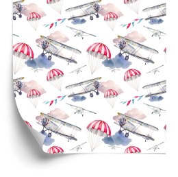 Tapeta Samoloty I Spadochrony W Chmurach