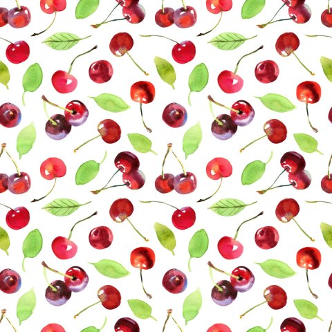 Tapeta W Owoce, Wiśnie, Liście, Do Kuchni