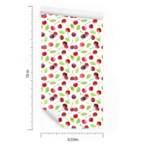 Tapeta W Owoce, Wiśnie, Liście, Do Kuchni