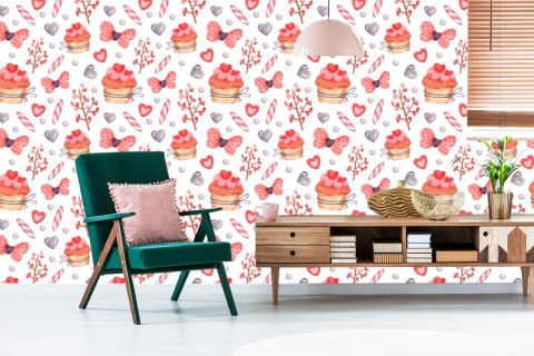 Tapeta Babeczki Malowane Akwarelą