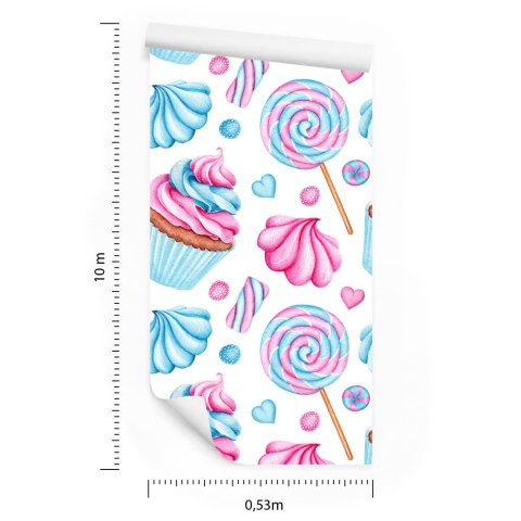 Tapeta Kolorowe Babeczki I Lizaki