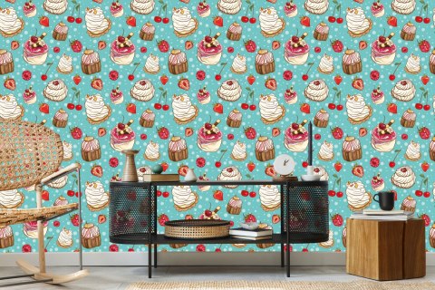 Tapeta Kolorowe Ciasta Z Owocami