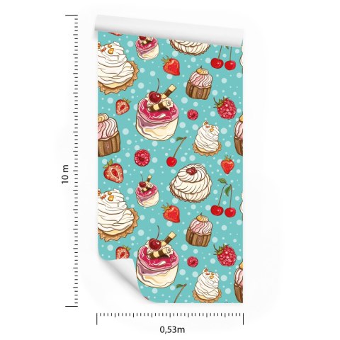 Tapeta Kolorowe Ciasta Z Owocami