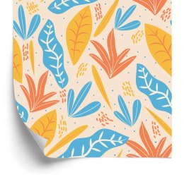 Tapeta Kolorowe Liście W Różnych Kształtach