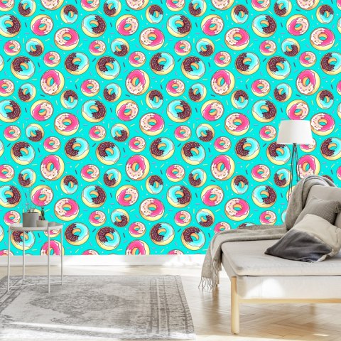 Tapeta Kolorowe Pączki Z Posypką