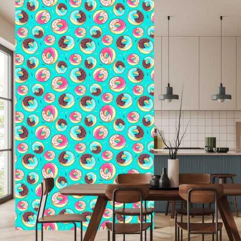 Tapeta Kolorowe Pączki Z Posypką