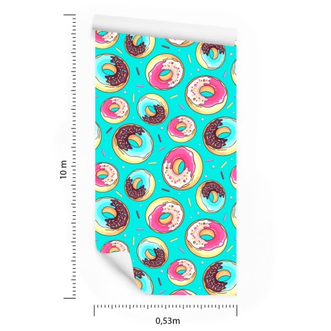 Tapeta Kolorowe Pączki Z Posypką