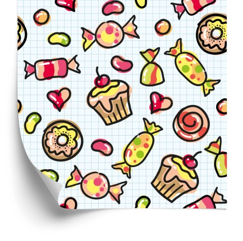 Tapeta Minimalistyczne Kolorowe Słodycze