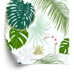 Tapeta Różnorodne Liście I Kwiaty