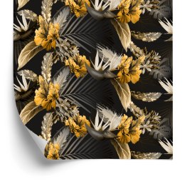 Tapeta Tropikalne Liście W Ciemnych Barwach