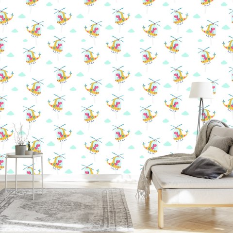 Tapeta Dinozaury W Helikopterach