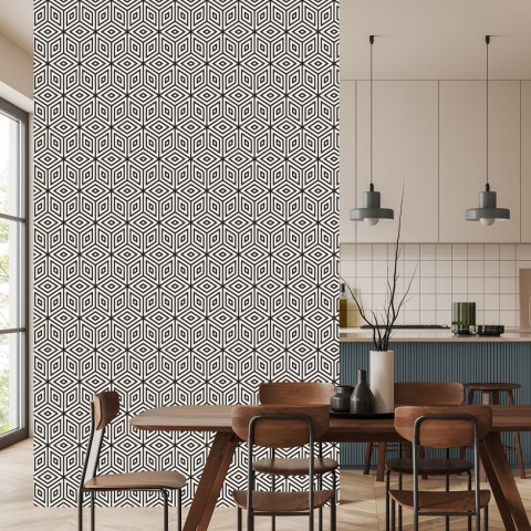 Tapeta Geometryczna - Sześciany I Romby