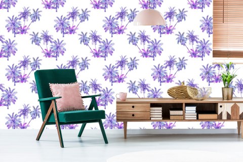 Tapeta Kolorowe Palmy Drzewa Las Do Biura Salonu