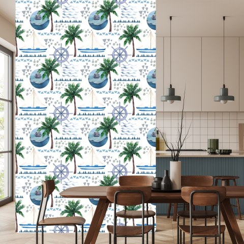 Tapeta Łódki Malowane Akwarelą