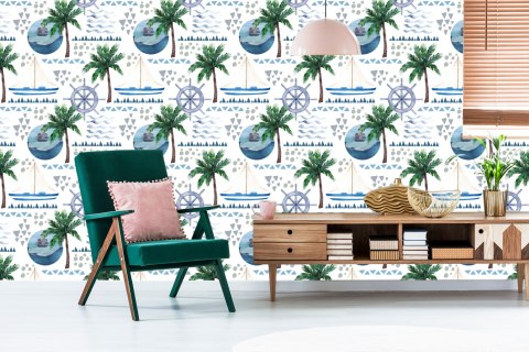 Tapeta Łódki Malowane Akwarelą