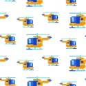 Tapeta Pikselowy Helikopter
