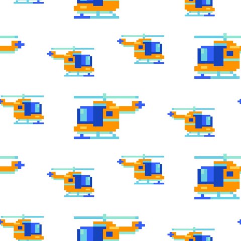 Tapeta Pikselowy Helikopter