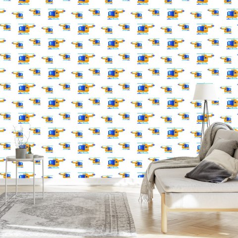 Tapeta Pikselowy Helikopter