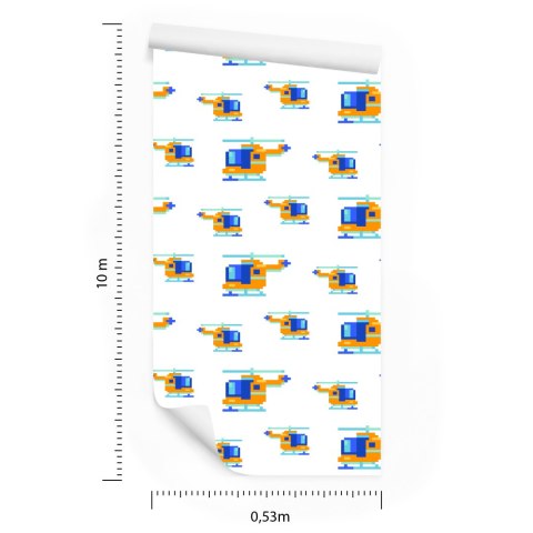 Tapeta Pikselowy Helikopter