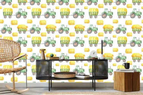 Tapeta Traktory Z Przyczepami