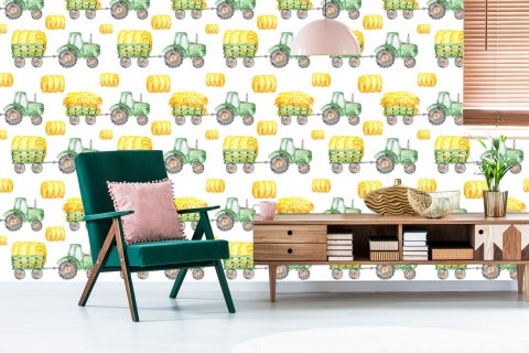 Tapeta Traktory Z Przyczepami