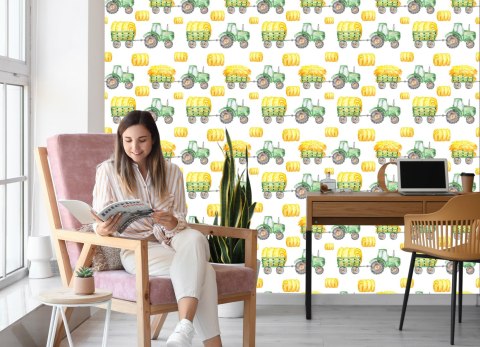 Tapeta Traktory Z Przyczepami