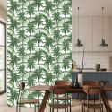 Tapeta Zieleń Natura Drzewa Palmy Sypialnia Salon