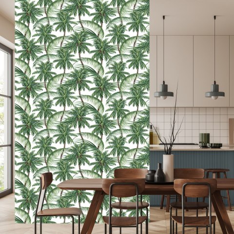 Tapeta Zieleń Natura Drzewa Palmy Sypialnia Salon