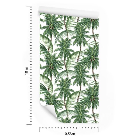 Tapeta Zieleń Natura Drzewa Palmy Sypialnia Salon