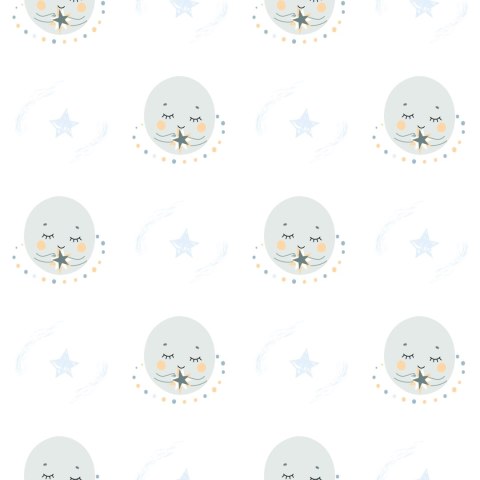 Tapeta Dla Dzieci Księżyce W Stylu Skandynawskim