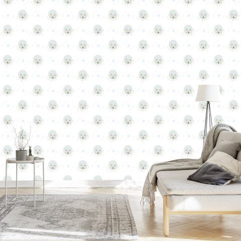 Tapeta Dla Dzieci Księżyce W Stylu Skandynawskim