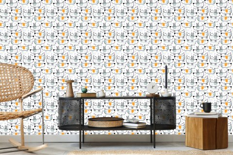 Tapeta Dla Dzieci Pieski W Stylu Skandynawskim