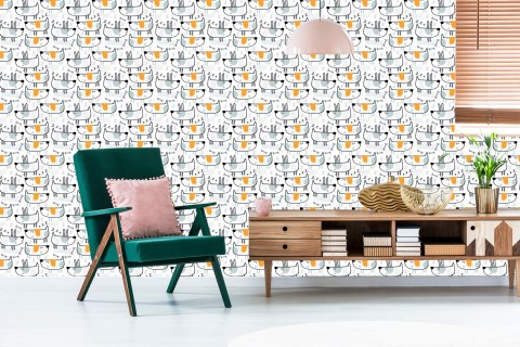 Tapeta Dla Dzieci Pieski W Stylu Skandynawskim