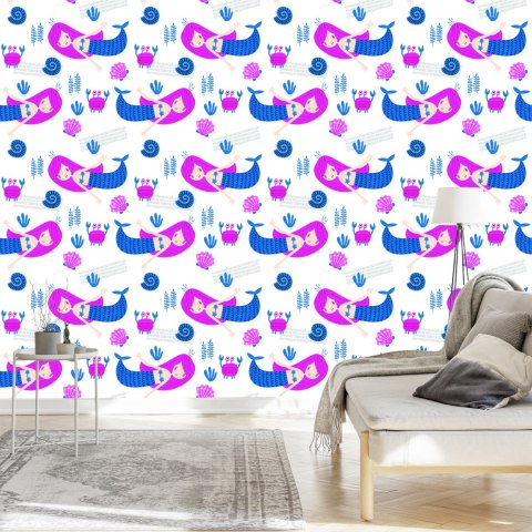 Tapeta Dla Dzieci, Syreny W Stylu Skandynawskim