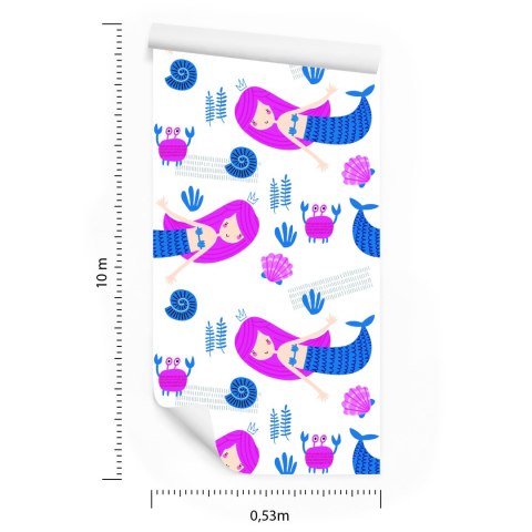 Tapeta Dla Dzieci, Syreny W Stylu Skandynawskim